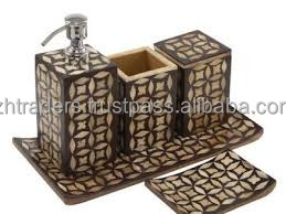 Dispensador de jabón líquido de alta calidad de estilo moderno de venta directa de fábrica de acero inoxidable brillante con incrustaciones de perlas madre para hoteles - Product Image 6