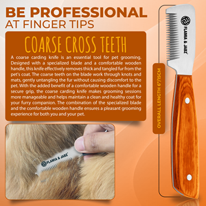 Flamia Essential - Peine Grande de Madera Ecológica con Mango Verde para Perros Terrier, Herramienta Eficaz para el Cuidado de Mascotas - Product Image 4