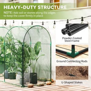 Tenda a Rete Verde Gigante per Giardino 6FT X 3FT X 5FT con Porta con Cerniera per Piante Grandi - Product Image 5