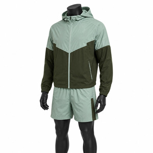 Ensemble de survêtement d'été pour homme en nylon et polyester, coupe-vent et short, pour le jogging, fournisseur en gros - Product Image 6