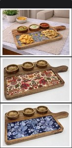 Bandeja de madera, bandeja de madera para servir, bandeja de madera para alimentos, bandeja de madera para cocina, bandeja de madera para comedor, bandeja de madera para mesa, bandeja de madera para desayuno - Product Image 3