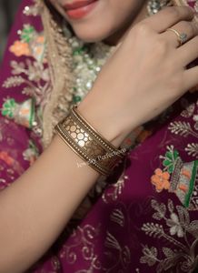Stylish Modern Solid Brass twisted Handcrafted Pure Brass Floral Designer Wide <b>Cuff</b> <b>Bracelet</b> Adjustable Bangle Gift for women - Product Image 5