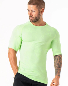เสื้อยืดผู้ชายสีเขียวเข้มแบบไร้ตะเข็บ คุณภาพพรีเมียม ระบายอากาศได้ดี แห้งเร็ว ทรงเข้ารูป แขนยาว ผลิตจากผ้าสแปนเด็กซ์/โพลีเอสเตอร์ - Product Image 1