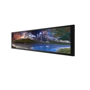 Ultra-wide small advertising player bar stretch digital LED shelf edge LED bar screen display