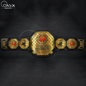 Cinturón de Campeonato de MMA Personalizado de ONYX INDUSTRY Hecho en Pakistán, Placa de Metal Chapada en Oro/Plata 3D, Cuero Premium para Boxeo, Venta al Por Mayor - Product Image 5