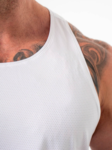 Débardeur de sport léger, écologique, respirant et à séchage rapide pour homme, col rond, en polyester/coton, sans manches, coupe ajustée - Product Image 5