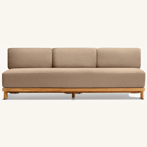 Juego de sofás para sentarse en la sala de estar de una casa o una villa, hechos de madera de teca con espuma cómoda y suave. - Product Image 3