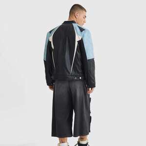 Blouson en cuir pour homme style motard, épais et classique, tendance, vente en ligne, direct usine - Product Image 4