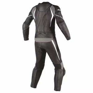 Combinaison de sport en cuir pour moto pour homme, taille plus, 1 pièce, couleur noire, combinaison de course en cuir de vache, armure CE, coupe-vent, imperméable - Product Image 4