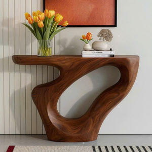 Mesa Consola de Madera Sólida Rústica Moderna OEM, Mueble Hecho a Mano, Mesa Estrecha para Entrada de Hotel, Apartamento, Sala de Estar - Product Image 5