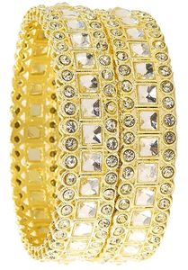 Gold Plated Alloy Rose Gold <b>Bracelet</b> <b>Crystal</b> Rhinestone Cut Claw Setting Classic Women's Party Jewelry Fashion Bangle Certified - Product Image 4