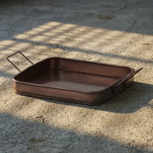 Bandeja de Almacenamiento Rectangular de Hierro con Diseño Artesanal, Acabado Lacado, Duradera, Moderna y Lujosa, para la Organización de la Cocina y la Sala de Estar - Product Image 3
