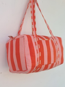 Bolsas de Viaje Acolchadas de Algodón Deportivas de Lujo con Rayas Naranjas, Bolsas de Viaje de Gran Capacidad, Duraderas y Ligeras - Product Image 2