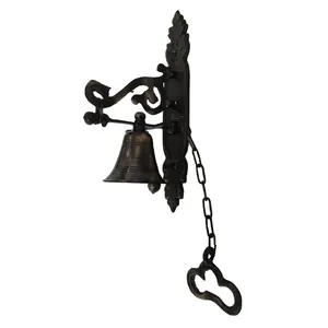 铸铁壁挂铃铛支架安装室外房屋1铁风铃门挂铃铛教堂用品