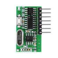 Module de réception sans fil à décodage superhétérodyne 433 MHz DC5V, module récepteur RF sans fil pour portail/fenêtre à enroulement/LED