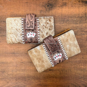 Porte-monnaie en cuir de vachette usiné à la main et porte-cartes usiné à la main Trio Combo Sets - Product Image 3