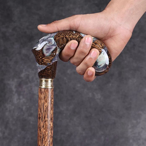 Canne de marche en bois massif pour un soutien quotidien, bâton de marche en bois au style vintage, bâton de randonnée fait main en bois massif - Product Image 3