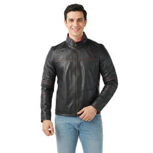 Vestes en cuir pour hommes, meilleures ventes, vêtements d'hiver pour hommes, vente directe d'usine, design personnalisé, prix bas, veste en cuir pour hommes - Product Image 5