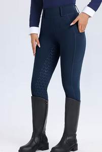 Pantalones de equitación premium de cintura alta para mujer con agarre de silicona en toda la asiento. - Product Image 2