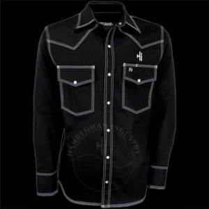 Color Black New Design Outdoor Use Fr <b>Shirts</b> Men's Reflective Safety Clothing Welder Workwear Long Sleeve Hot Sale 100% Cotton - Product Image 3