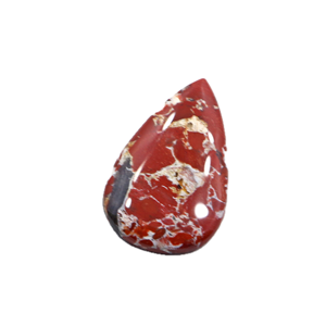 Cabujón de Jaspe Rojo Natural de Texas en Forma de Pera, 1 Pieza, para Joyería - Product Image 2
