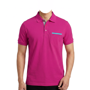 Chemise piqué blanche à manches courtes pour homme avec poche poitrine, rayures bleues, décontractée, respirante, tricotée 100% coton, avec logo frontal - Product Image 4