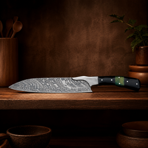 Custom Handmade Modern Chef <b>Knife</b> Extra <b>Sharp</b> Forged Damascus Steel Blade 8-9.9in Length Ambidextrous Wood+Resin - Product Image 1