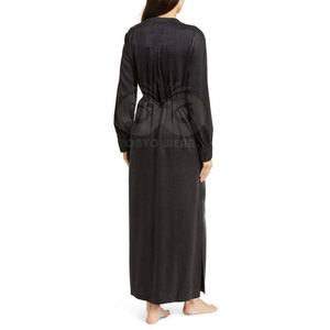 Bata de Dormir de Seda de Lujo para Mujer, Túnica de Satén Elegante, Ropa de Dormir Personalizada, Venta al por Mayor, Suministro Directo de Fábrica - Product Image 6
