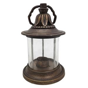 Lanterne en fer forgé faite à la main, de forme ronde, en blanc cassé antique, pour décoration d'intérieur, lanterne porte-bougie faite à la main - Product Image 4