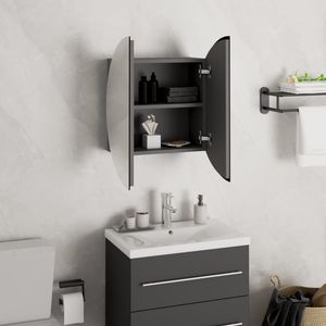Mueble de baño gris con espejo redondo y LED 15,7 "x 15,7" x 6,9 "Espejos de baño - Product Image 4