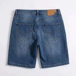 Men's <b>Blue</b> Denim Shorts Mid Waist Button Fly Casual Style Cotton <b>Canvas</b> Fabric Solid Color Pockets Breathable Woven - Product Image 2