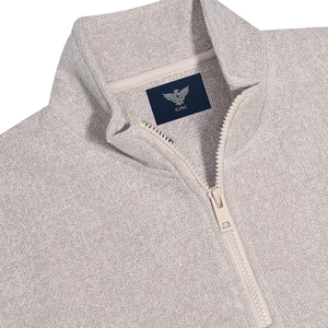 Suéter de punto polar con cremallera de un cuarto para hombre, manga larga, casual, suave, transpirable, cortavientos, ligero, tipo jersey, ropa inteligente de invierno - Product Image 3