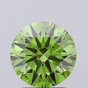 Diamante verde sintético de corte brillante redondo para la fabricación de joyas - Product Image 1