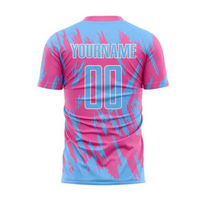 Uniforme de Fútbol Personalizado para Club, Sublimado, Ecológico, de Algodón, Secado Rápido, Transpirable, Cuello Redondo, Manga Corta, Unisex para Adultos - Product Image 4