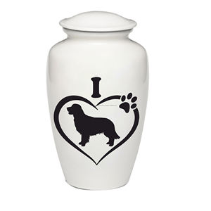 Urna para mascotas de estilo americano de 7 pulgadas de alta calidad, Memorial funerario clásico brillante blanco con logotipo de gato bonito, precio de fábrica - Product Image 4