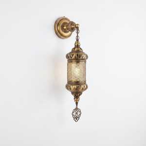 Handmade Moroccan Style Iron Pendant <b>Lamp</b> with Glass <b>Ball</b> for Home Decoration - Product Image 2