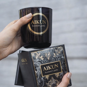 Vela aromática AIKUN Premium en frasco de vidrio con una mecha, vela perfumada para aromaterapia, ideal para spa, boutique o regalo. - Product Image 1