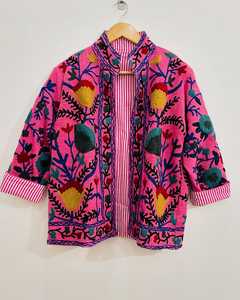 เสื้อแจ็คเก็ตปักลายดอกไม้ TNT Suzani สีสันสดใส สไตล์โบฮีเมียน เสื้อคลุมกันหนาวสำหรับฤดูหนาว กันลมและระบายอากาศได้ดี ดีไซน์โดดเด่นสไตล์ชาติพันธุ์ - Product Image 2