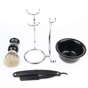 Best High Quality Custom Men's Luxury Manual Safety <b>Razor</b> Shaving Brush Bowl Stand <b>Set</b> with Badger and Metal for Men - Product Image 1