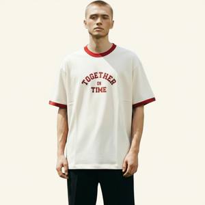 T-shirt décontracté pour homme à manches courtes en coton et polyester, coupe ajustée, uni, respirant, écologique, séchage rapide, 220 grammes, col rond - Product Image 1