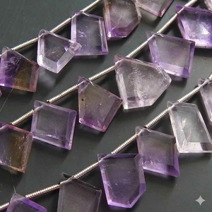 Cuentas de Piedra de Amatista con Formas de Lujo: Briolette, Facetadas, Hut, Pentágono, Trapecio, Marquesa, Corte Corona, Lágrima, 14 Piezas, 15-10MM de Largo - Product Image 1