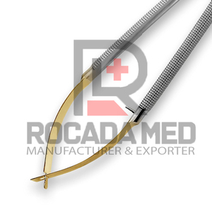 Ensemble de 3 ciseaux de micro-chirurgie Castroviejo, porte-aiguilles, pinces en acier inoxydable |   Instruments microchirurgicaux - Product Image 5