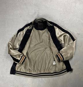 TRIVEERS Custom Black Gold Satin Varsity <b>Jacket</b> Premium Embroidered Autumn Wear Satin Bomber <b>Jacket</b> OEM Factory Supply 2026 - Product Image 4
