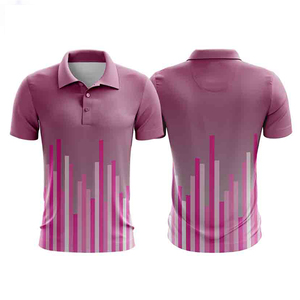 T-shirt polo dégradé OEM à manches courtes, respirant, décontracté, pour homme, avec logo personnalisé - Product Image 4