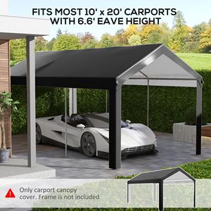 19.6 'X 9.7' resistente UV tetto Carport grigio scuro tettoia di ricambio per 84C-378V00 84C-206 serie garage tettoie e Carport auto - Product Image 4