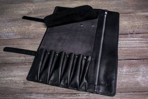 Étui à couteaux en cuir personnalisé, pochettes de rangement pour couteaux, organiseur enroulable, sac de chef pour outils de cuisine LKR-0251 - Product Image 4