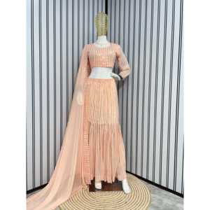 Ensemble de Lehenga Choli et Dupatta élégant pour femmes pour les fêtes - Product Image 1