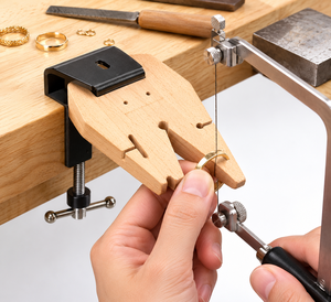 Goldsmith Workbench Jewelry Making Bench Pin with <b>Clamp</b> <b>Wooden</b> Jewelry Work Table 3 Inch Zetomed Pro - Product Image 5