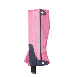 Guêtres d'équitation en cuir extensible à plis accordéon en cuir de vachette, durables, pour chevaux LHC-0066 - Product Image 4