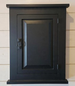 Armoire de salle de bain murale minimaliste et peu encombrante, 3 étagères, design en teck massif, pour usage hôtelier, toilettes, médicaments - Product Image 3